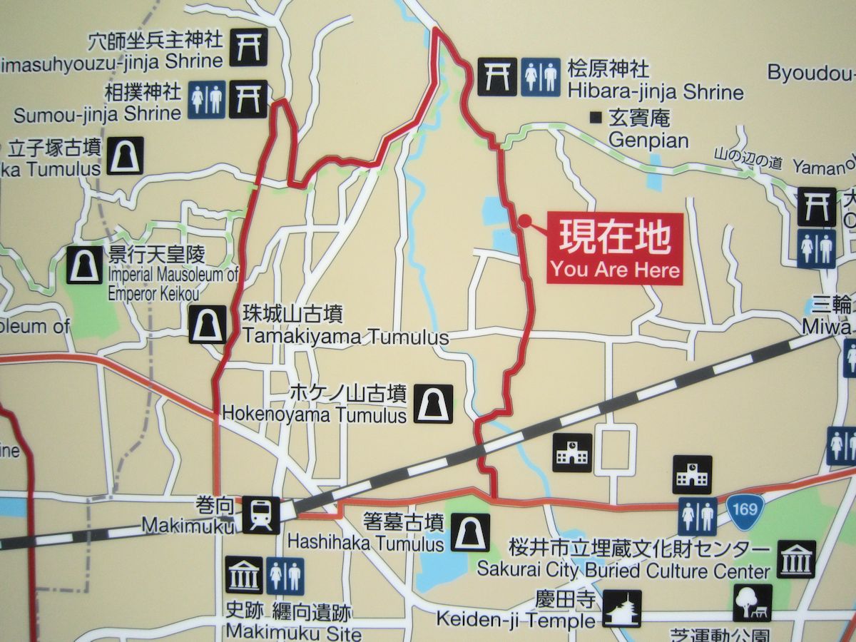 農村周遊自転車ルートの地図