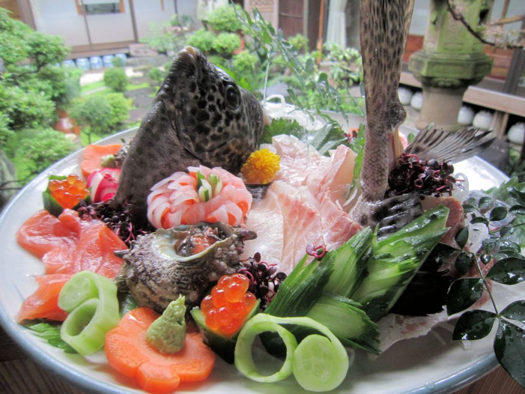 stone fish sashimi