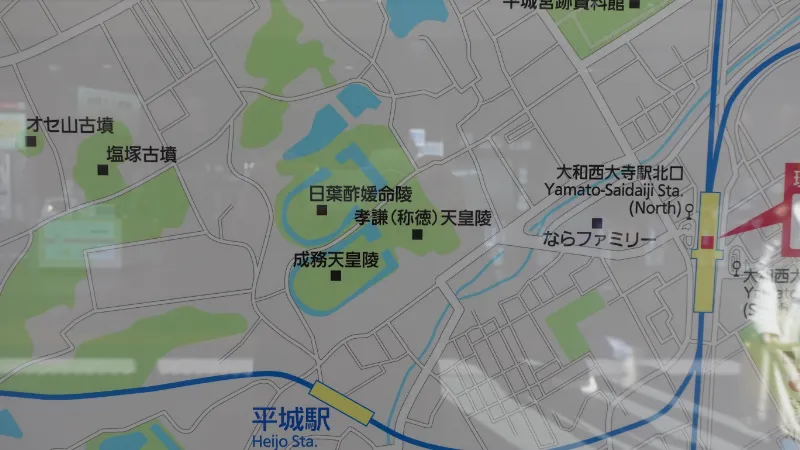 近鉄西大寺駅周辺地図