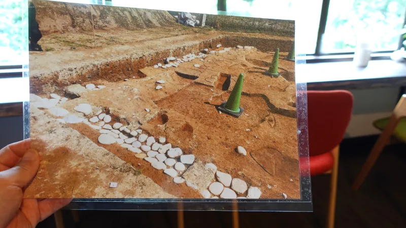 宮滝遺跡発掘現場の写真